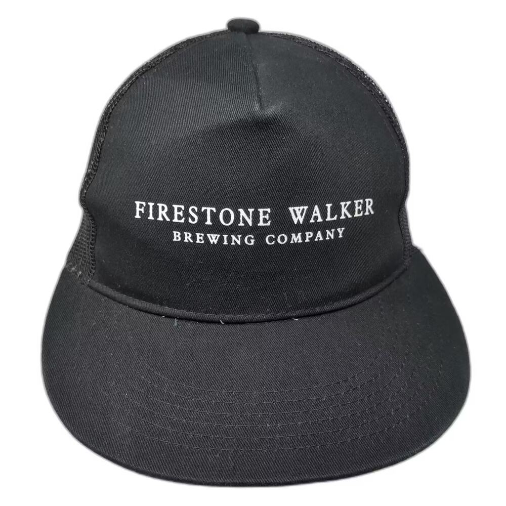 Firestone Walker Brewing Company Trucker Hat Black White OS Snapback Adjustable